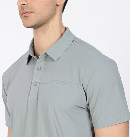 Xtep Men's Ice Cooling Training Polo T-shirt Grey