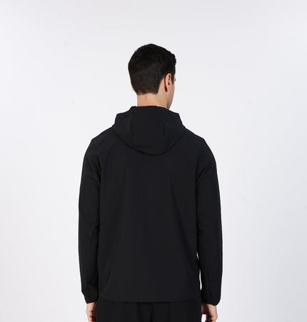 Xtep Men's Lightweight Water Repellent Running Windbreaker Black