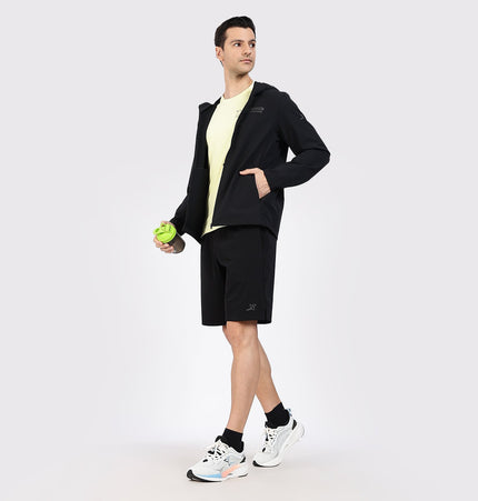 Xtep Men's Lightweight Water Repellent Running Windbreaker Black