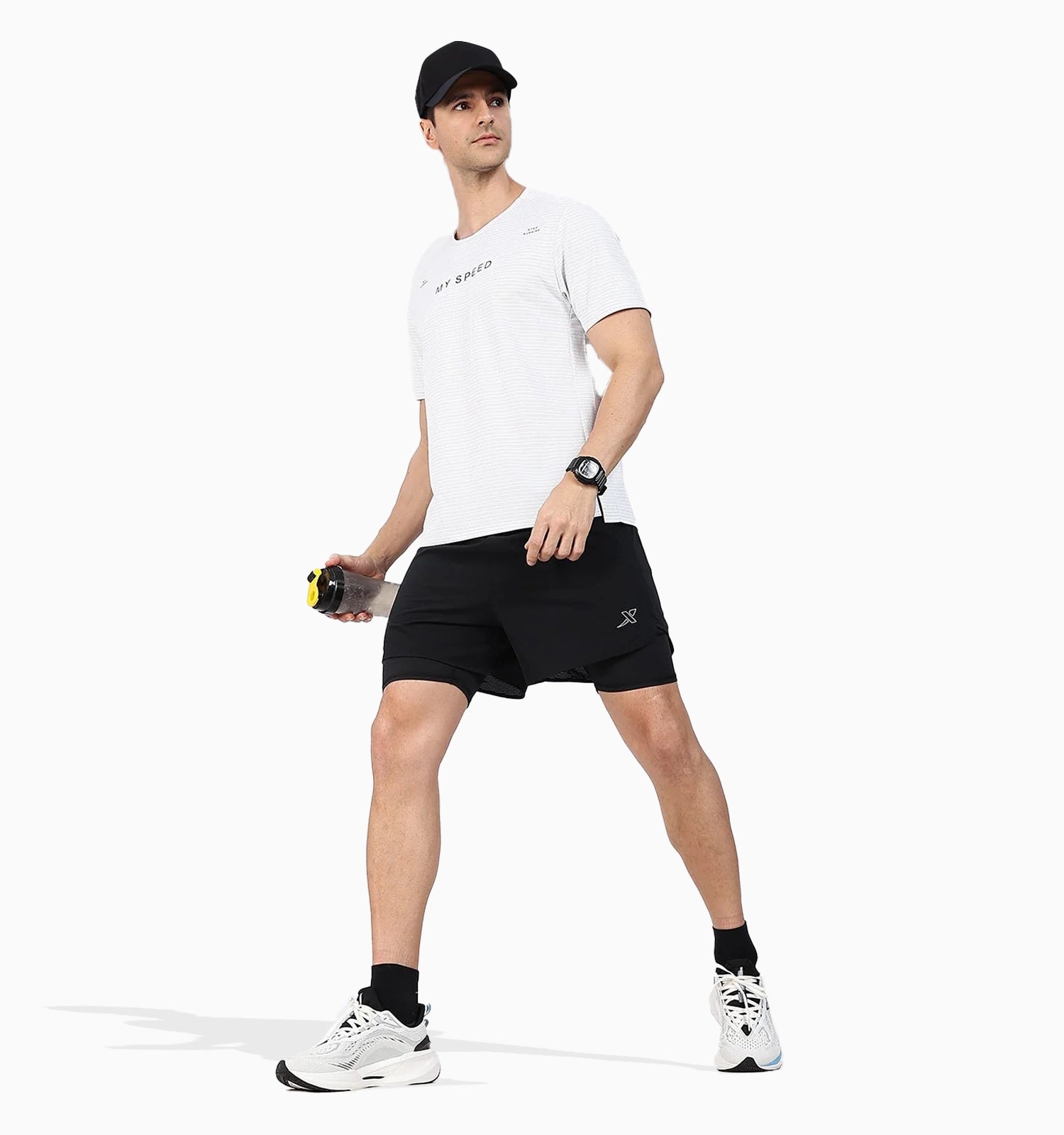 Dual-Layer Quick-Dry Shorts - Black