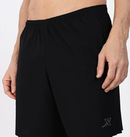 Xtep Men's 7-inch Quick Dry Antibacterial Running Shorts Black