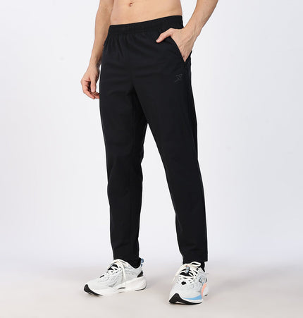 Xtep Men's Quick Dry Moisture Wick Running Trackpant Black
