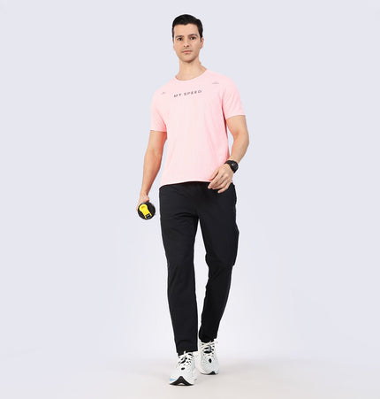 Xtep Men's Quick Dry Moisture Wick Running Trackpant Black