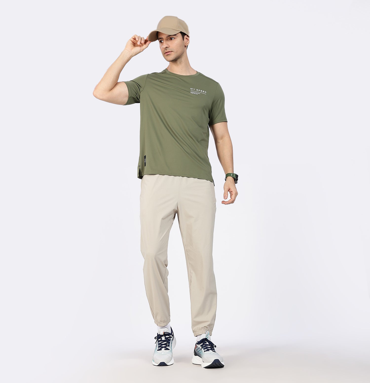 Quick-Dry Comfort Training Trackpants - Gold Sand Grey