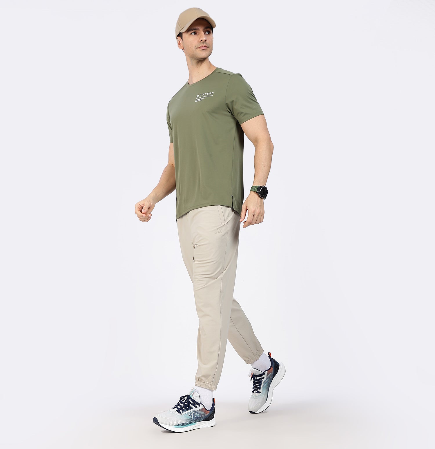 Quick-Dry Comfort Training Trackpants - Gold Sand Grey