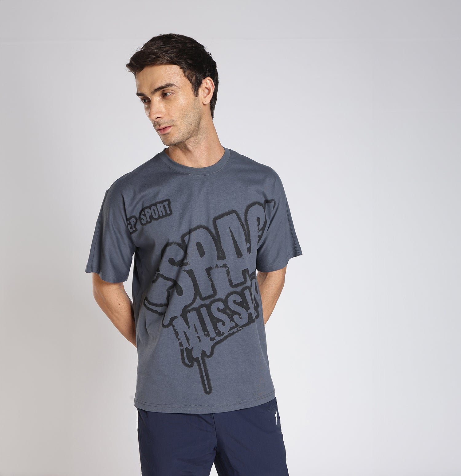 Xtep Men Urban Cotton T-Shirt - Coal Grey / S