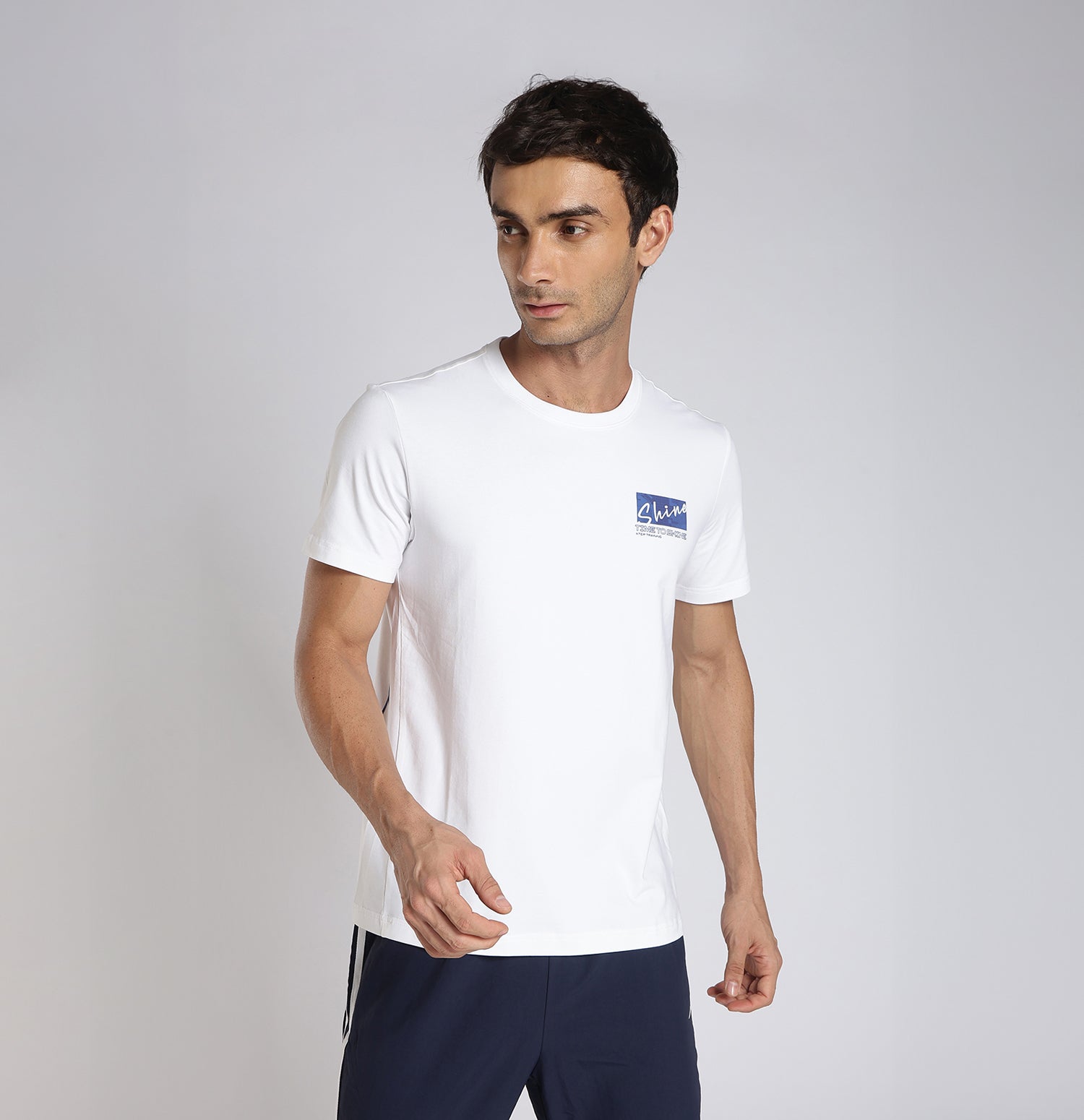 Xtep Men Solid Training Tshirt - Pearl White / S