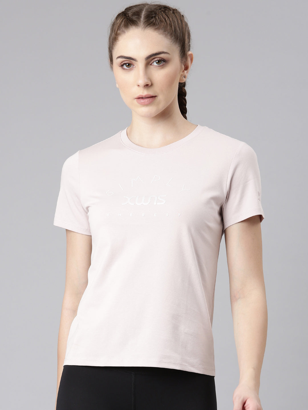 Xtep Women Training Short-sleeve T-shirt - Blurry Pink / XS