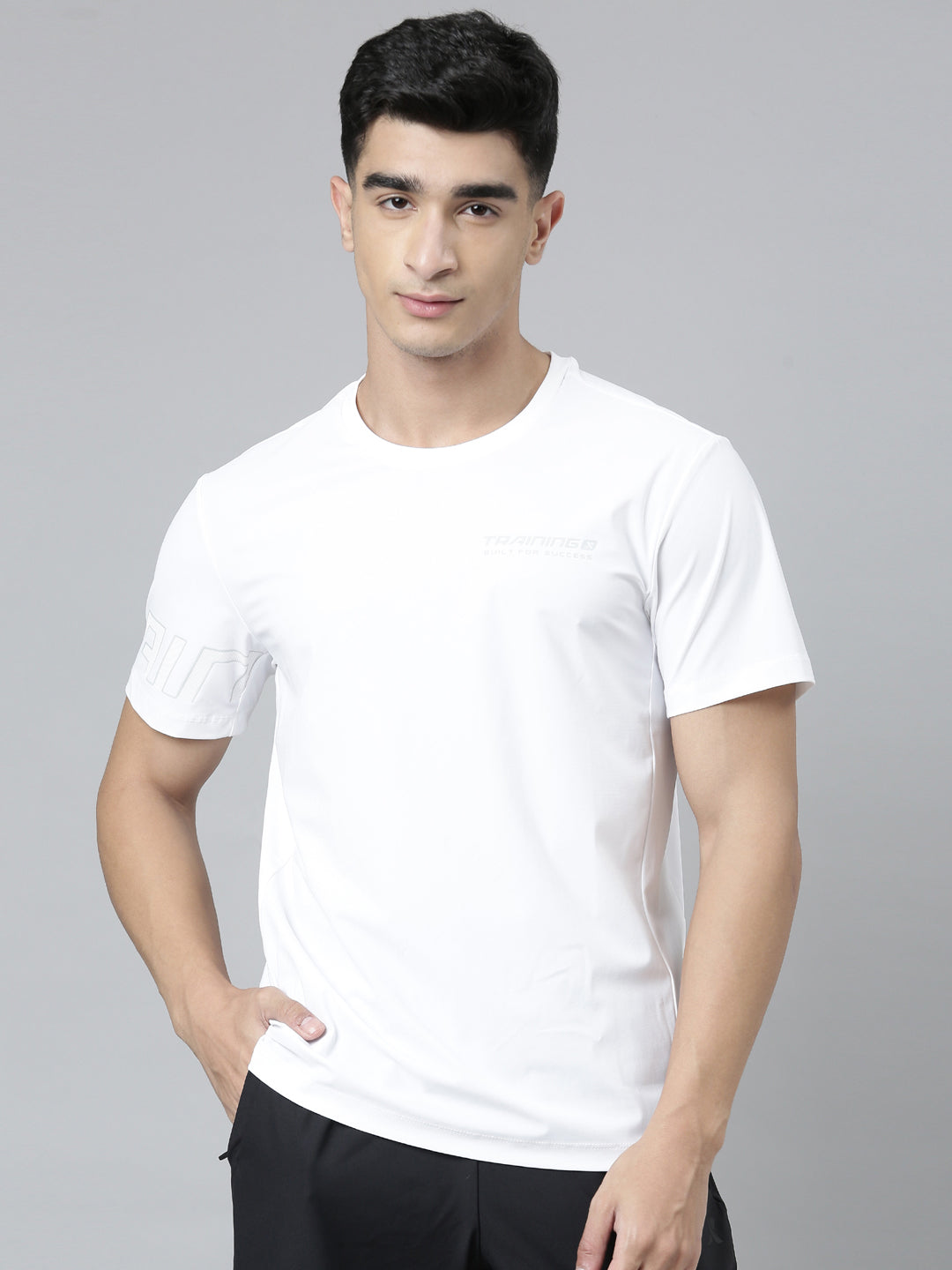 Xtep Men Training Short-sleeve T-shirt - Pearl White / S