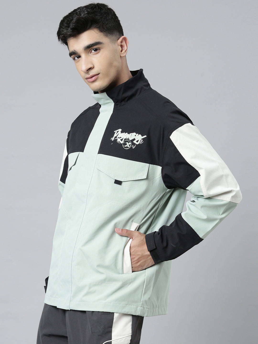 Xtep Colourblocked Double Layer Windbreaker Jacket