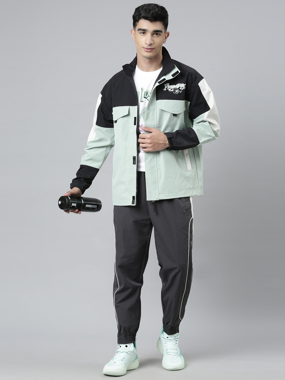 Xtep Colourblocked Double Layer Windbreaker Jacket