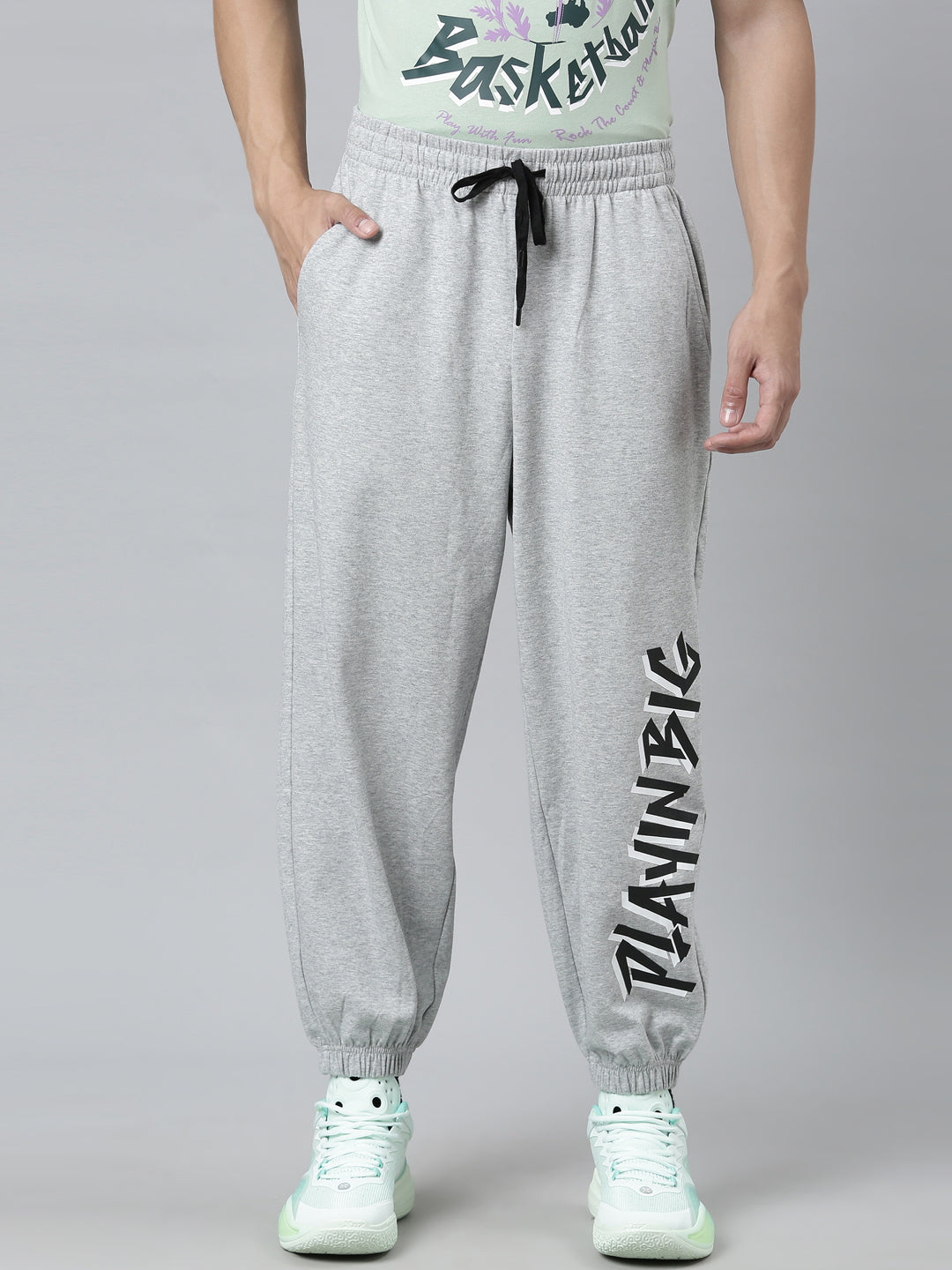 The Xtep-Comfort Men Knitted 7/8 Pants - Lt. Heather / XS