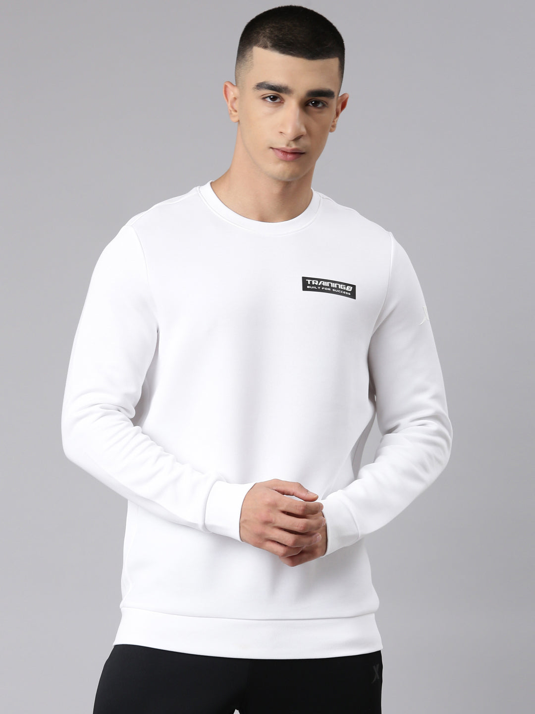 Xtep Training Dry Fit Sweatshirt - Pearl White / XS