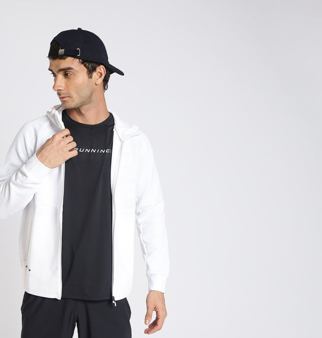 Xtep Men Active Knitted Training Hoodie - Pearl White / XS