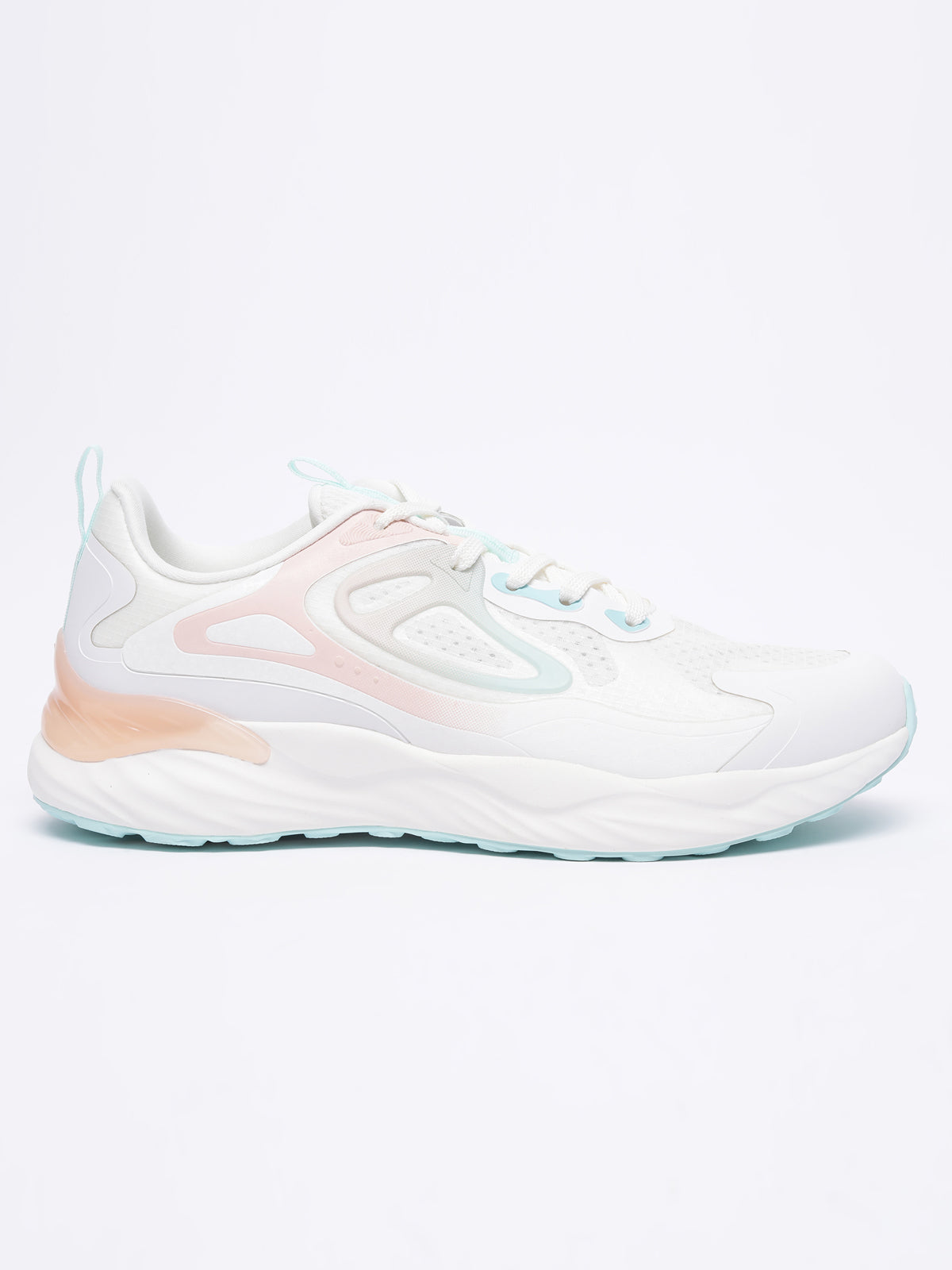 Xtep Women Reactive Coil Running Shoes - Canvas White/Rubber Pink / 35