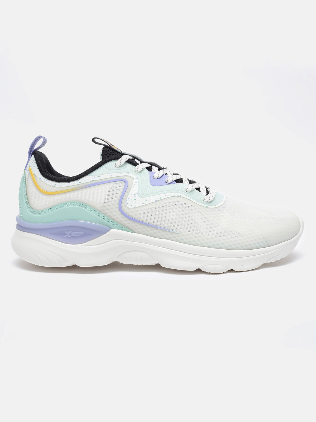 Xtep Women Comfort Running Shoes - Canvas White/Bubbly Green/Coral Green / 35