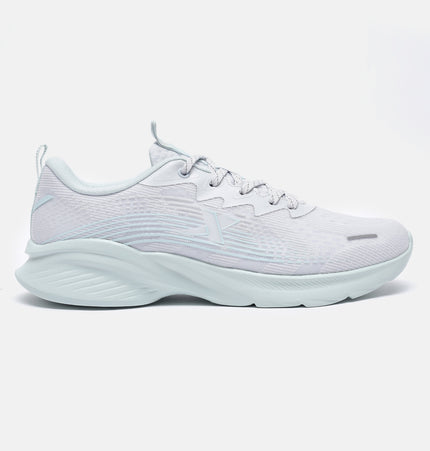 Xtep Women Feather Foam Running Shoes - Moonbeam Gray / Green / 35