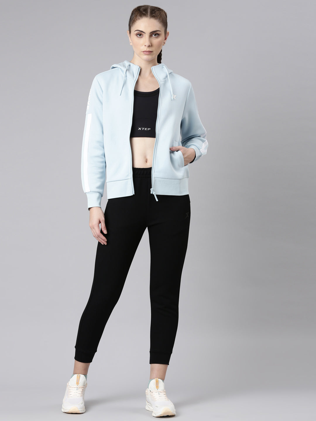 Xtep-Comfort Women Knitted Hoodie