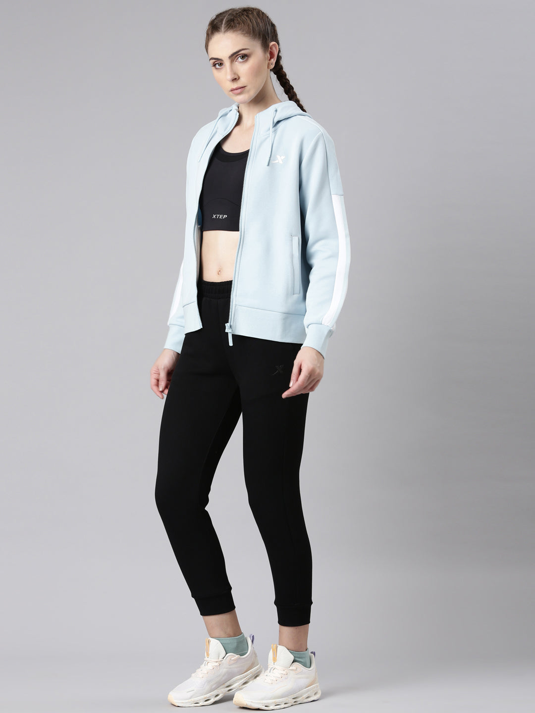 Xtep-Comfort Women Knitted Hoodie