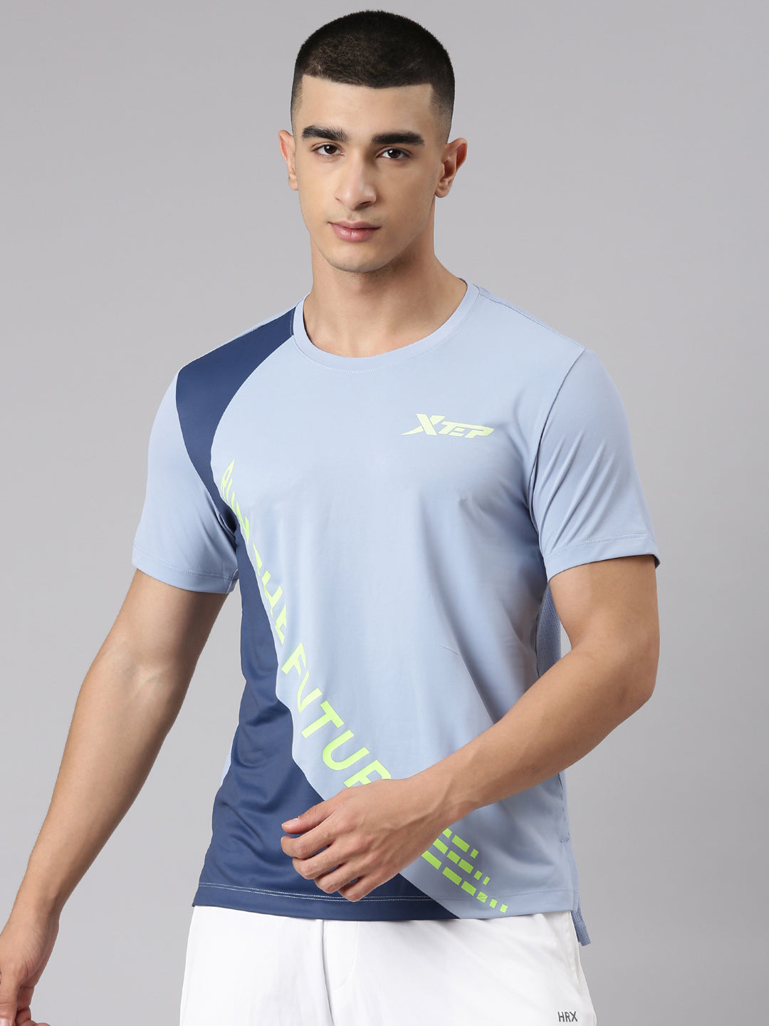 Xtep Men Running Short-sleeve T-shirt - Tina Blue / S