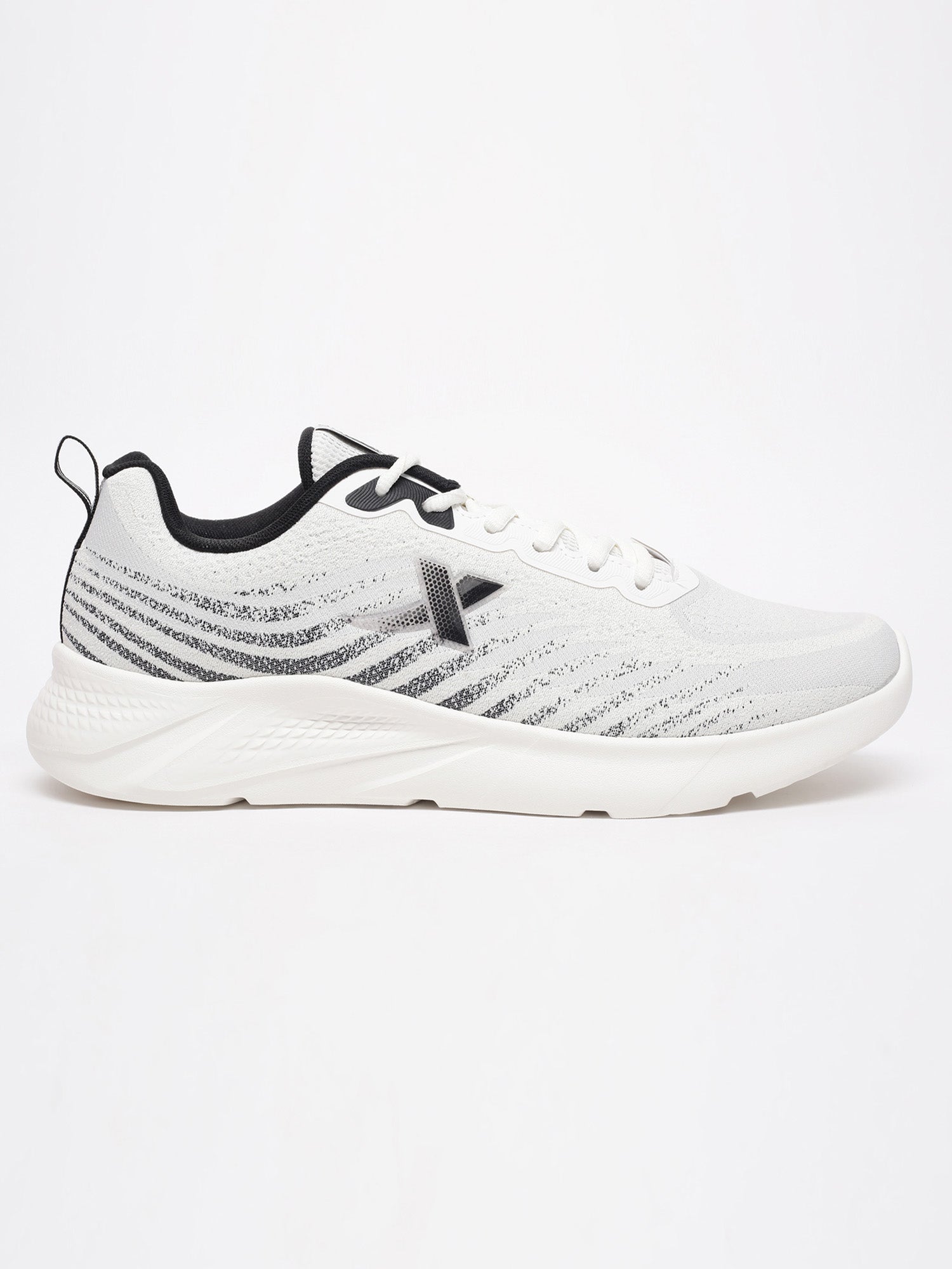 Xtep Men Comfy Cubes Running Shoes - Canvas White / Black / 40