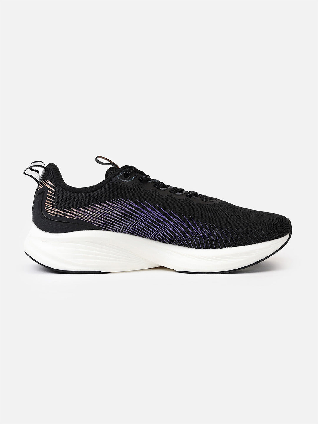 Xtep Men Feather Foam Running Shoes - Black/Active Neon Orange / 39