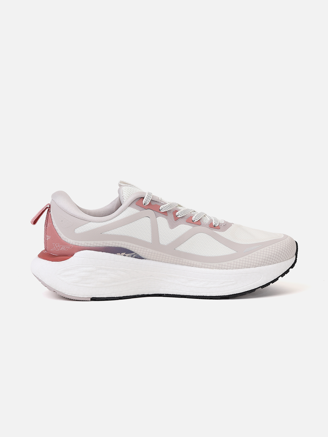 Xtep Women Running Shoes - Particle Grey / Canvas White / Crystal Pink / 35