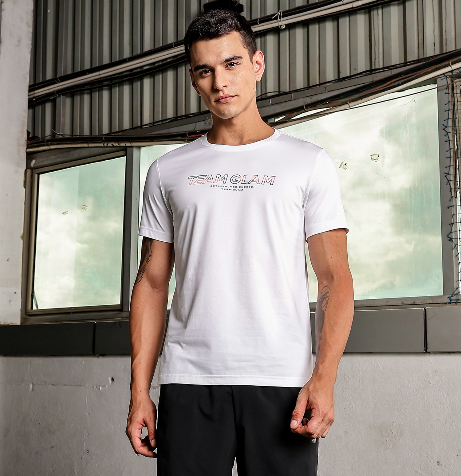 Xtep Men Active Printed T-shirt - Pearl White / XS
