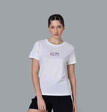 Xtep Women’s Training T-Shirt - Pearl White / S
