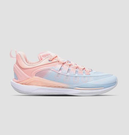 Xtep Feather Foam Basketball Shoes - Wavy Blue / Neon Pale Pink / 40