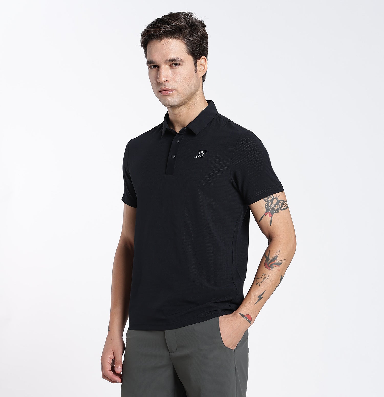 QuickDry Performance Polo T-Shirt - Black