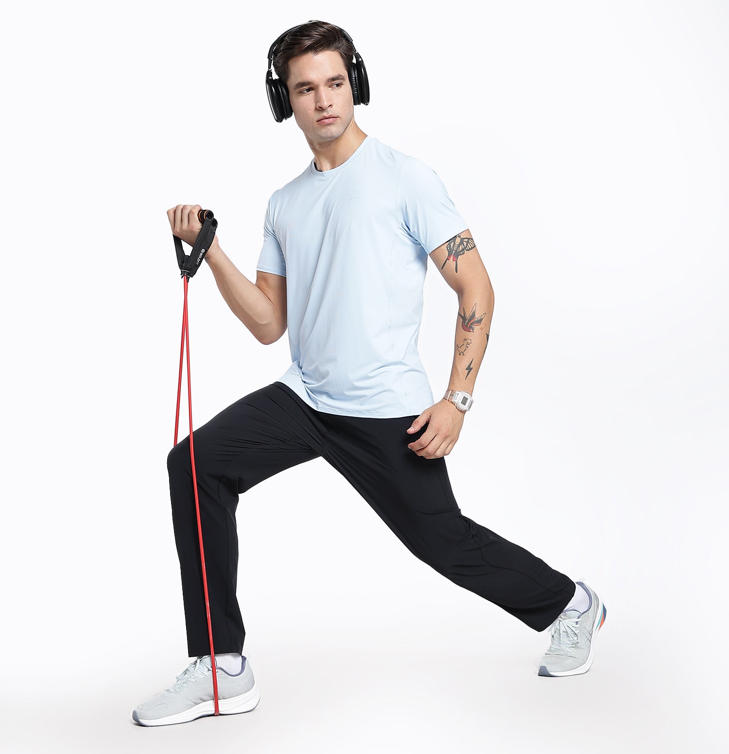 Elastic Weave Quick-Dry Pants - Black