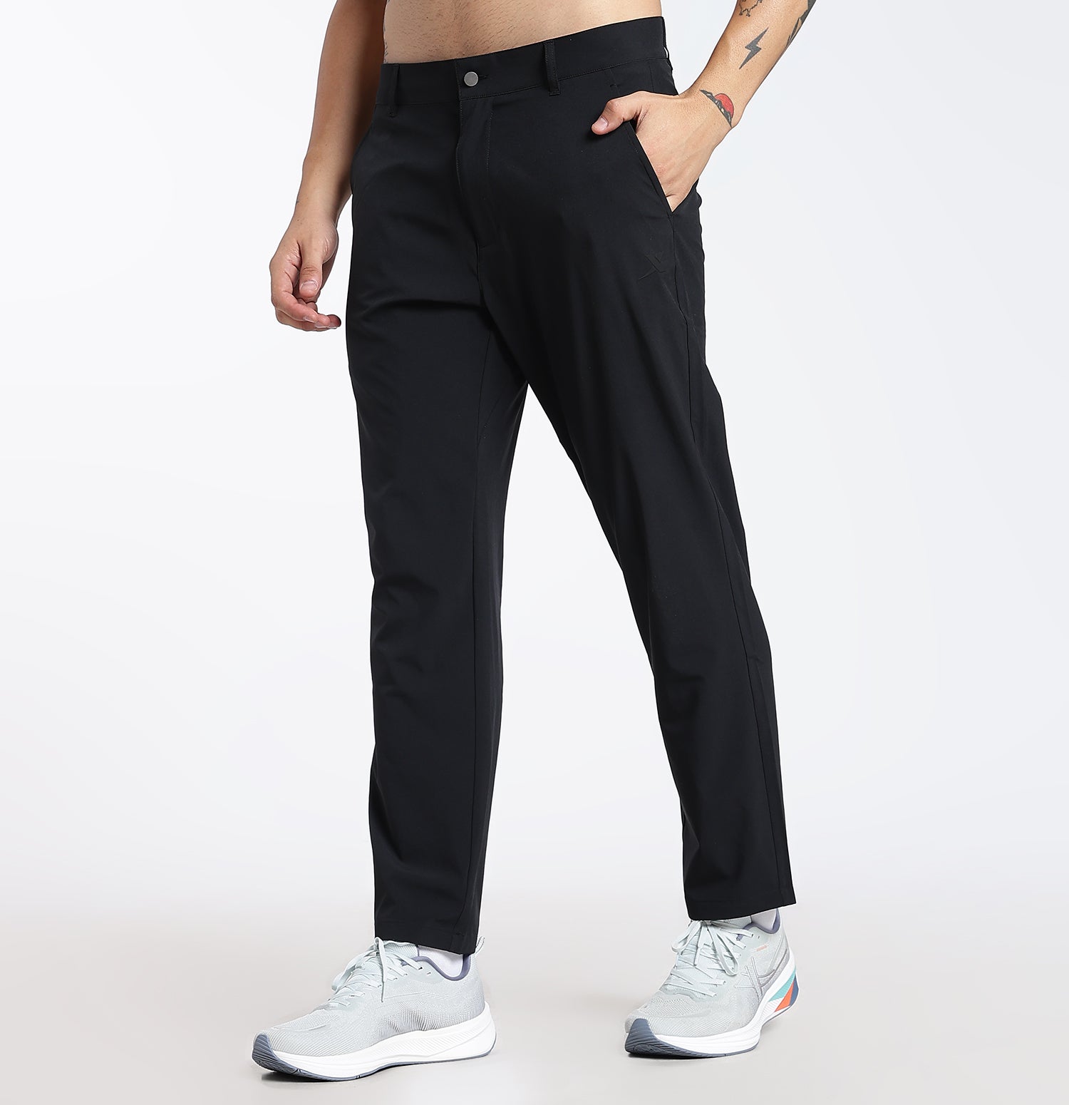 Elastic Weave Quick-Dry Pants - Black