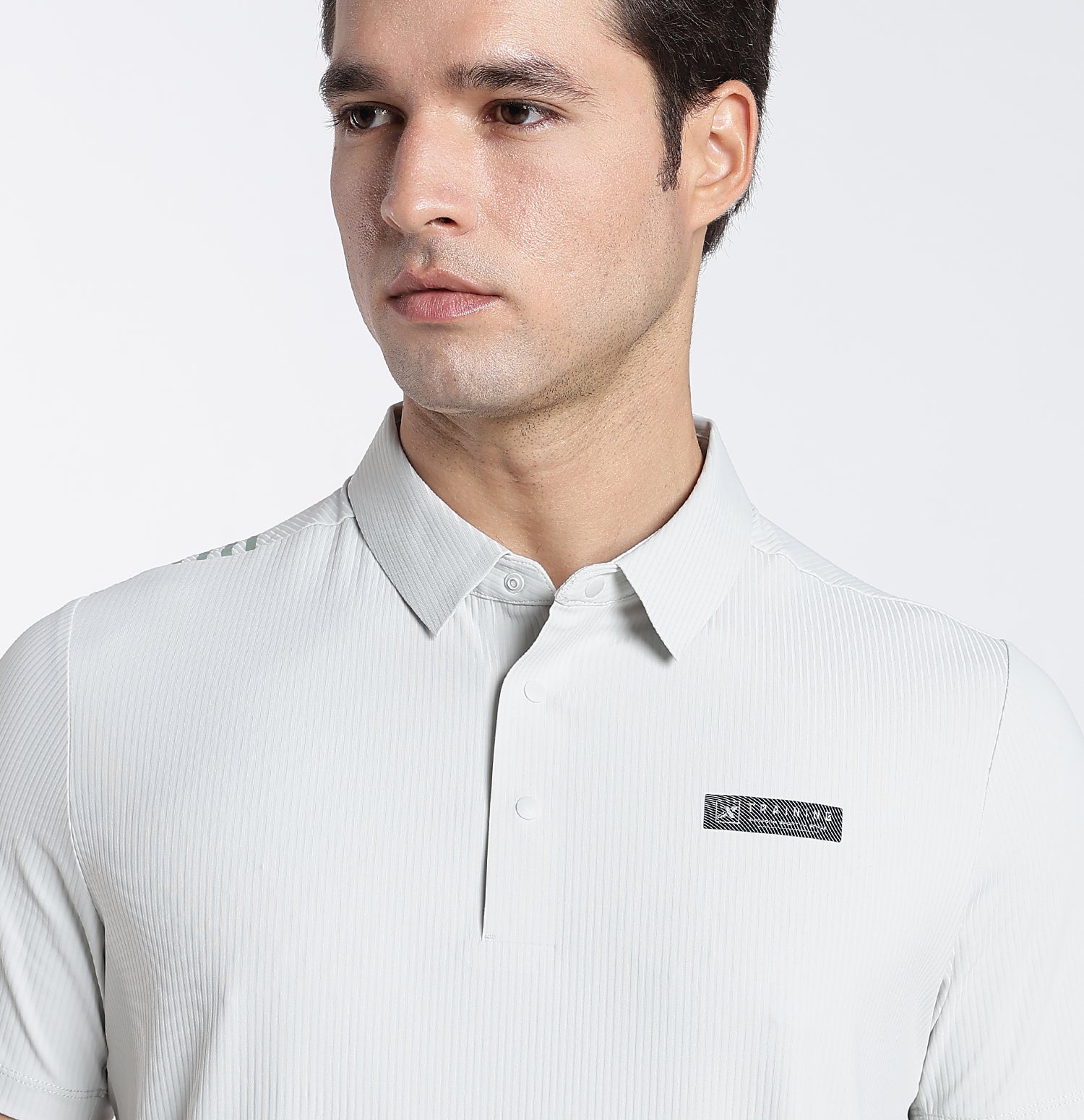 ActiveFlex Textured Polo T-Shirt - Grey