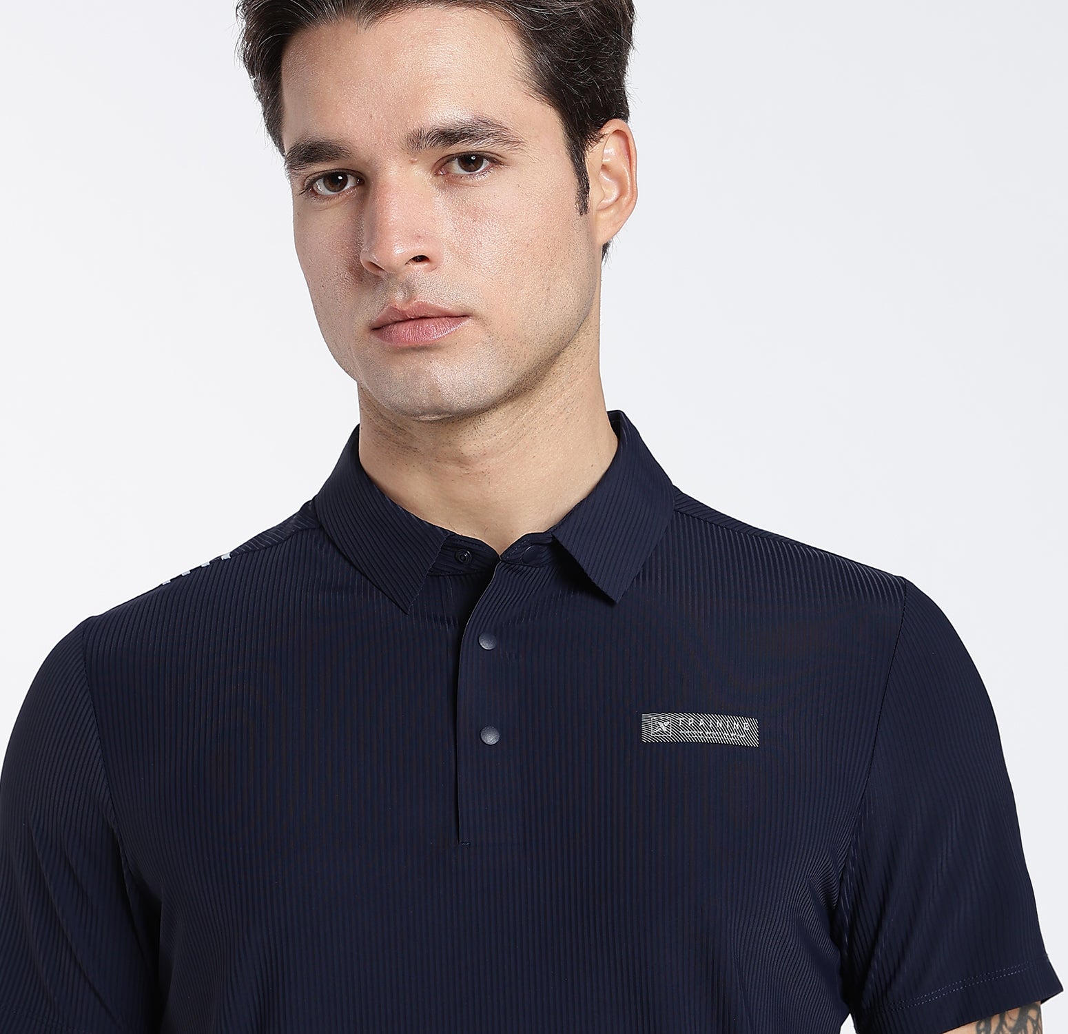 ActiveFlex Textured Polo T-Shirt - Blue