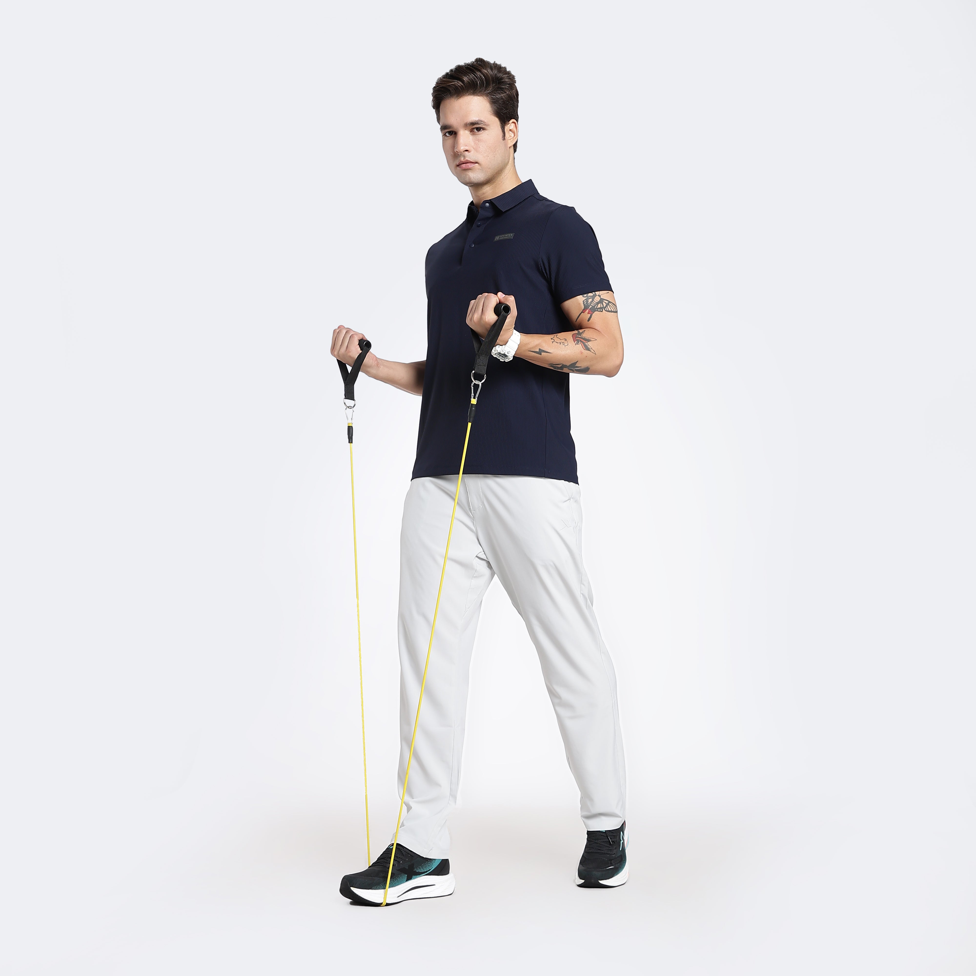 ActiveFlex Textured Polo T-Shirt - Blue