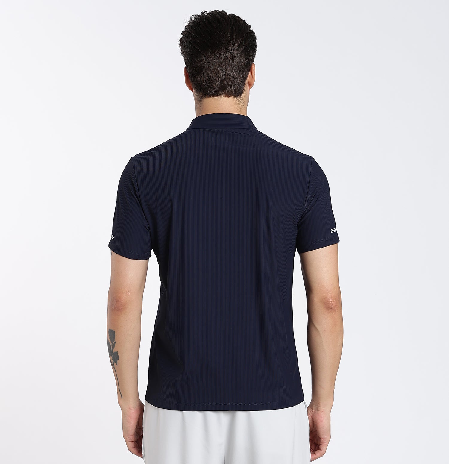 Brocade Line Performance Polo T-Shirt - Blue