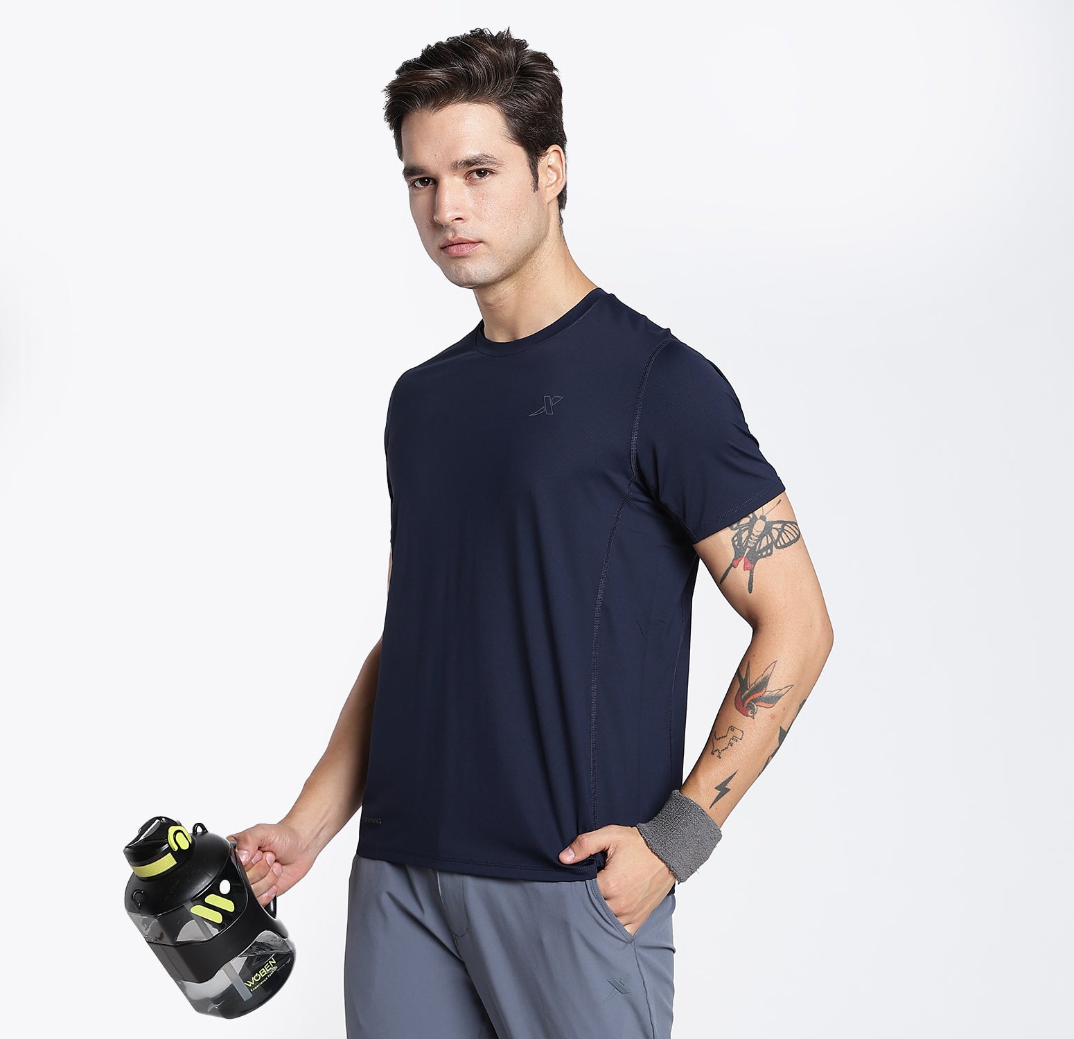 DryFlex Textured Knit T-Shirt - Night Blue