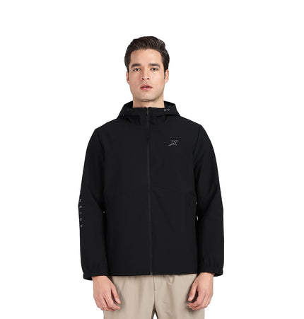 XTEP Men's Winterwear Running X-Shield  (Waterproof, Stainproof, Oilproof) Tech Windbreaker Jacket