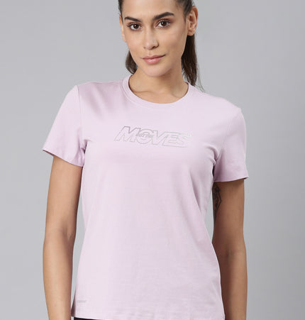 Xtep Women Training Short-sleeve T-shirt - Light Bright Purple / XS
