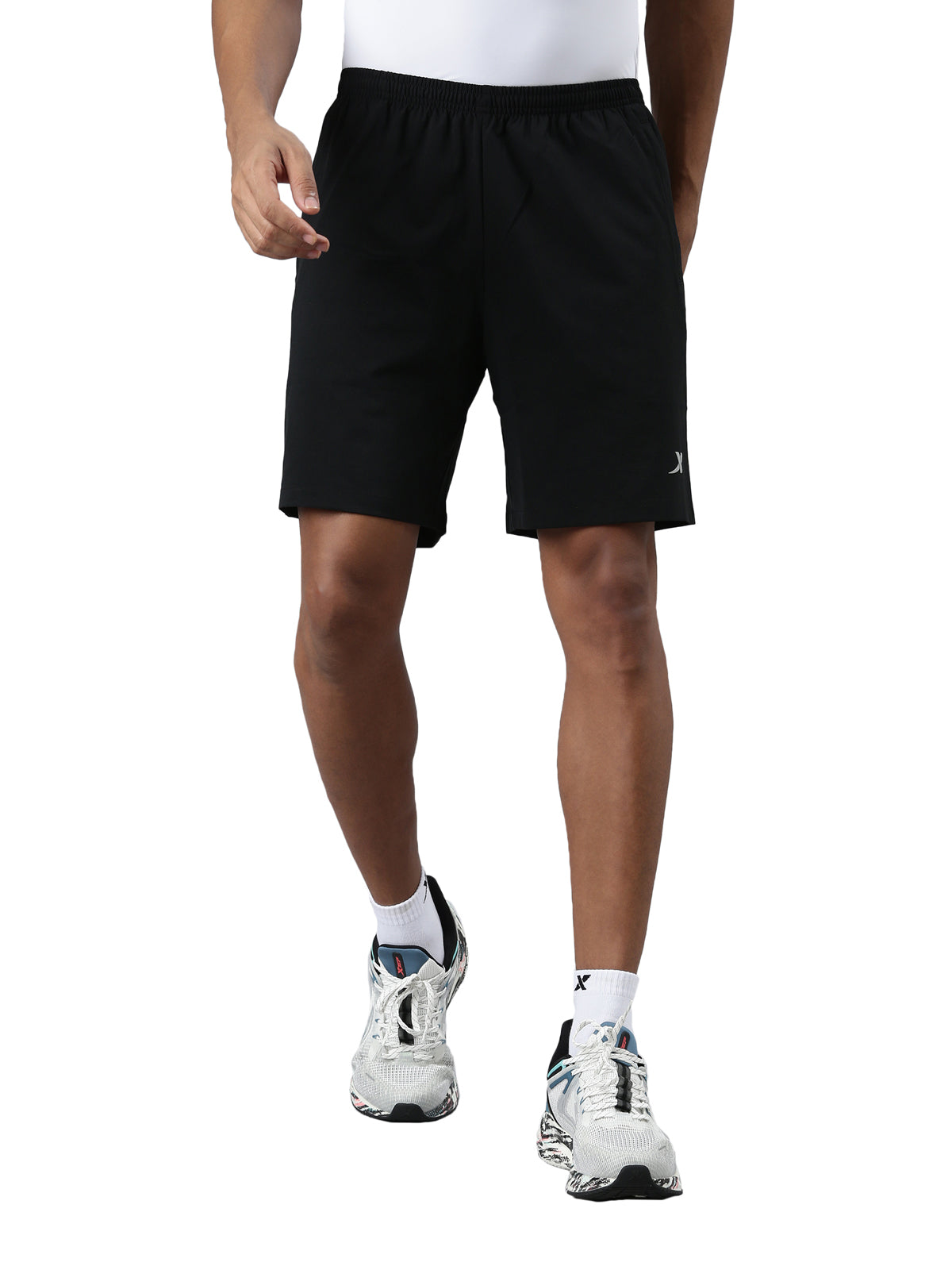 XTEP Black Lightweight Woven Regular fir Marathon Running Shorts for Men- Woven Shorts - Lightweight- 100% Polyester- Marathon Shorts- Regular Fit- Machine Wash