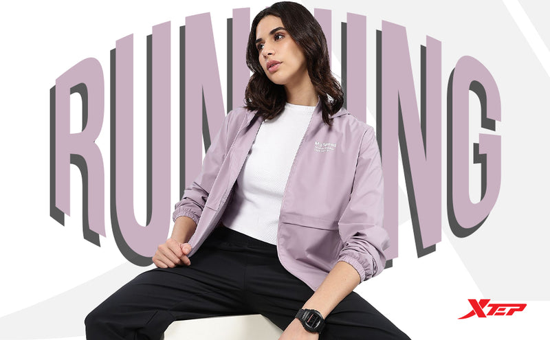 XTEP Women's Winter Running Windproof & Water Repellent Windbreaker Jacket