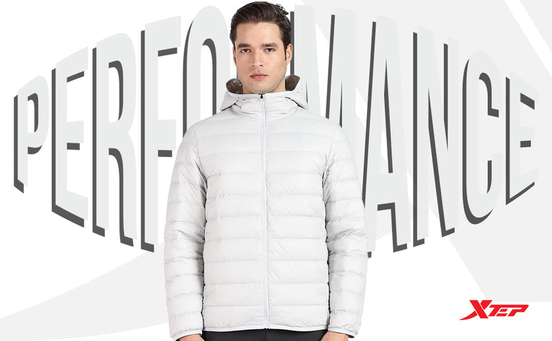 XTEP Men's Performance X-shield  Tech (Waterproof, Stainproof, Oilproof) Padded Down Jacket