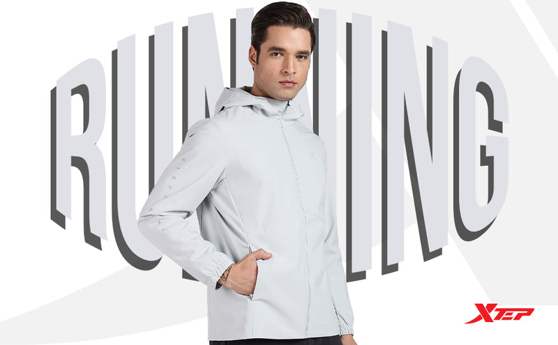 XTEP Men's Winterwear Running X-Shield  (Waterproof, Stainproof, Oilproof) Tech Windbreaker Jacket