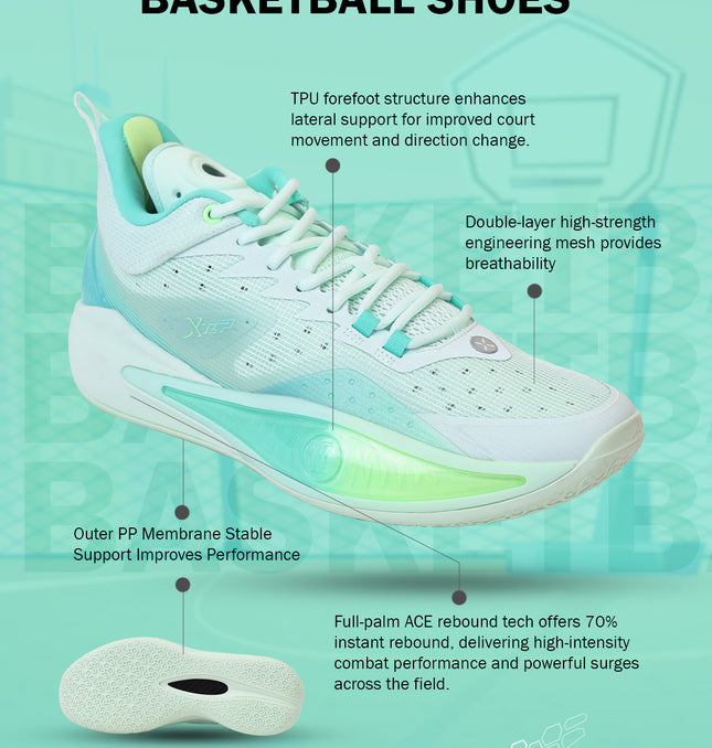 Xtep Men Dynamic Foam Basketball Shoes