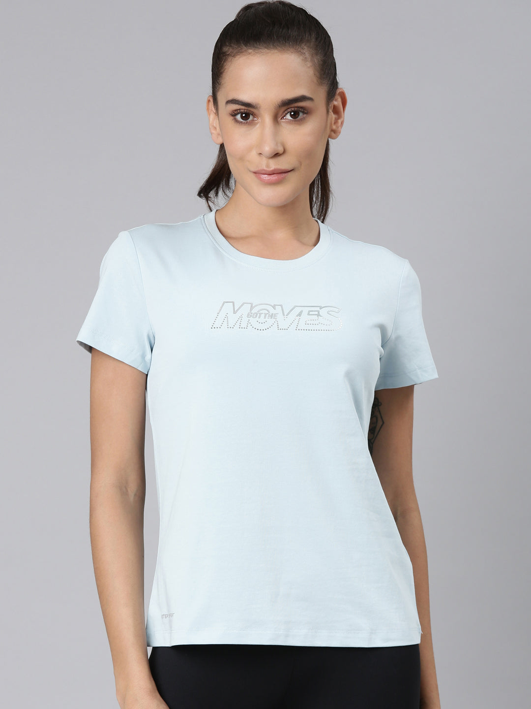 Xtep Women Training Short-sleeve T-shirt - Dusty Blue / XS