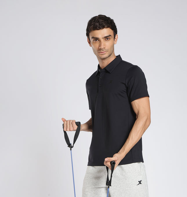 Xtep Men’s Training Polo T-Shirt – Breathable, Quick-Dry