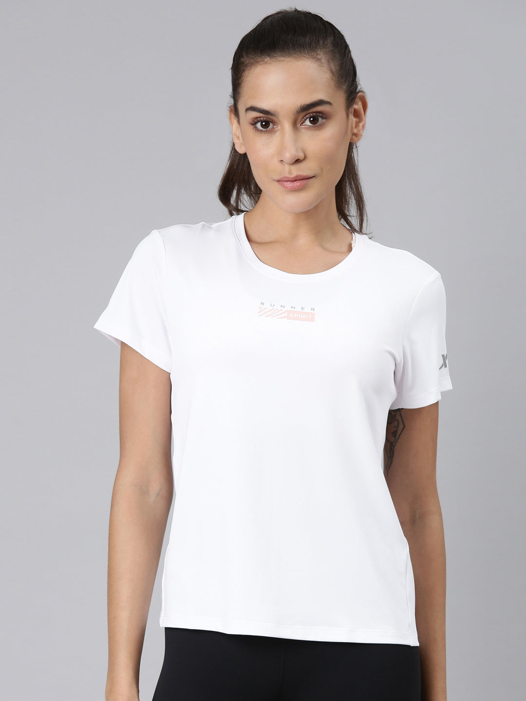 Xtep-Comfort Women Short-sleeve T-shirt - Pearl White / XS