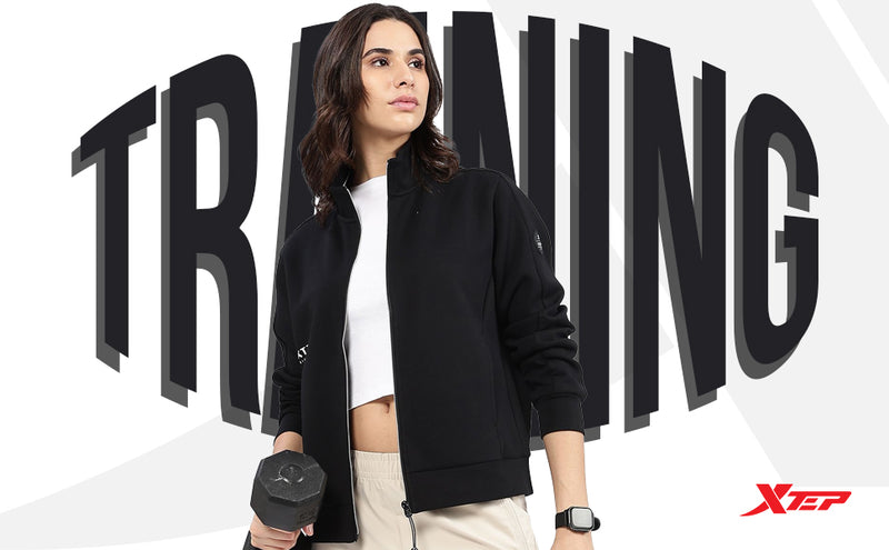 XTEP Women's Winter Training 3D Fit Shape Smooth Feel Knitted Jacket