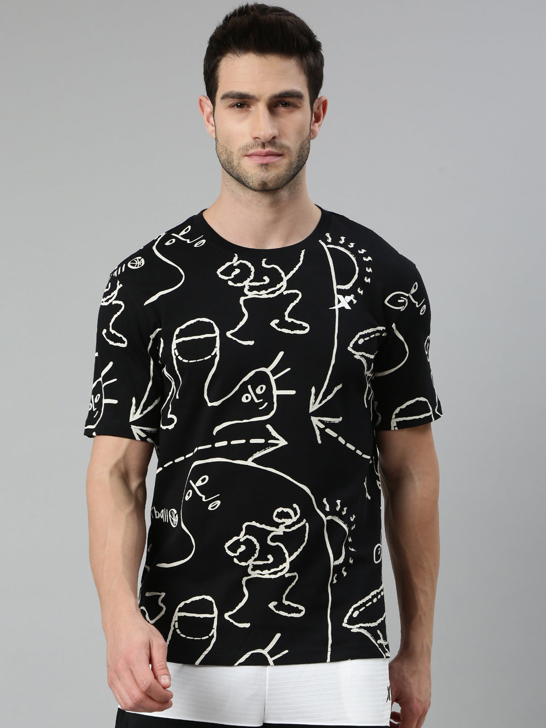 Xtep Men Relaxed Fit Short-sleeve T-shirt - Black / S